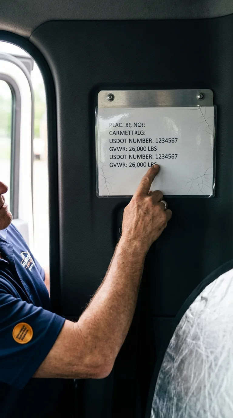 USDOT licensing placard verification in Waterford